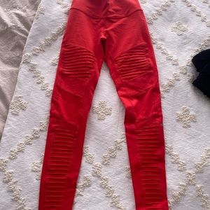 ALO Yoga red leggings